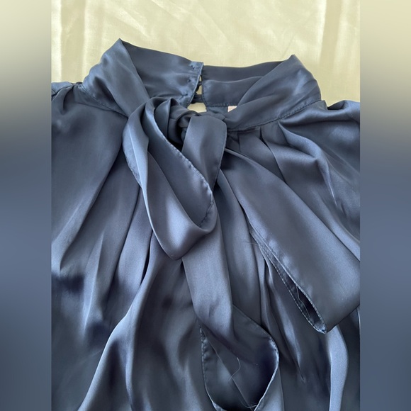 Romeo and Juliet Silky Neck Tie Blouse - Picture 8 of 9